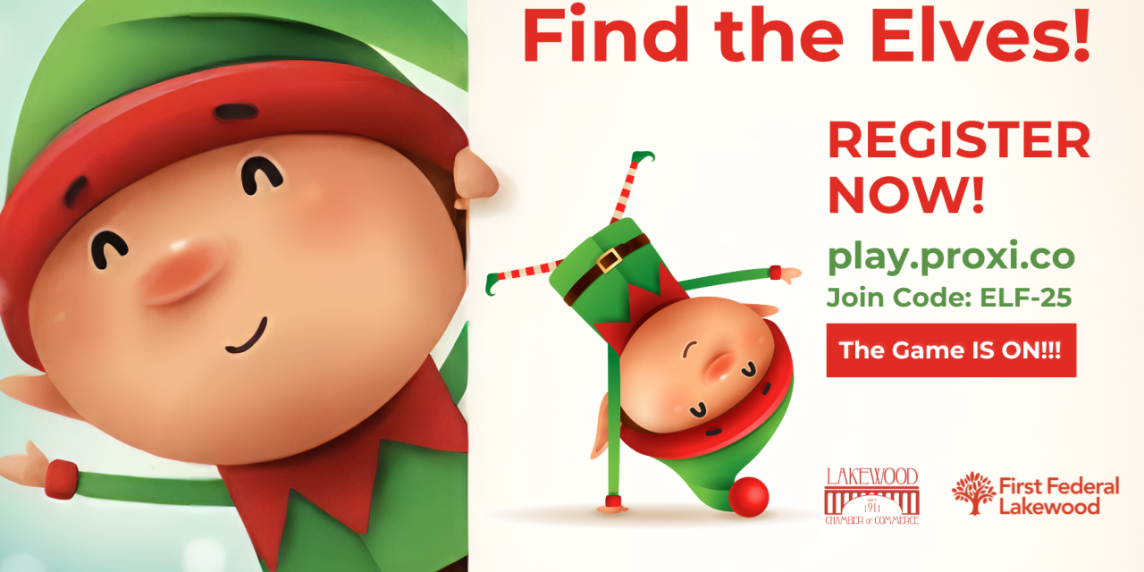 Lakewood Chamber Holiday Elf Hunt